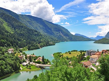 Lake Molveno In the Dramatic Italian Dolomites